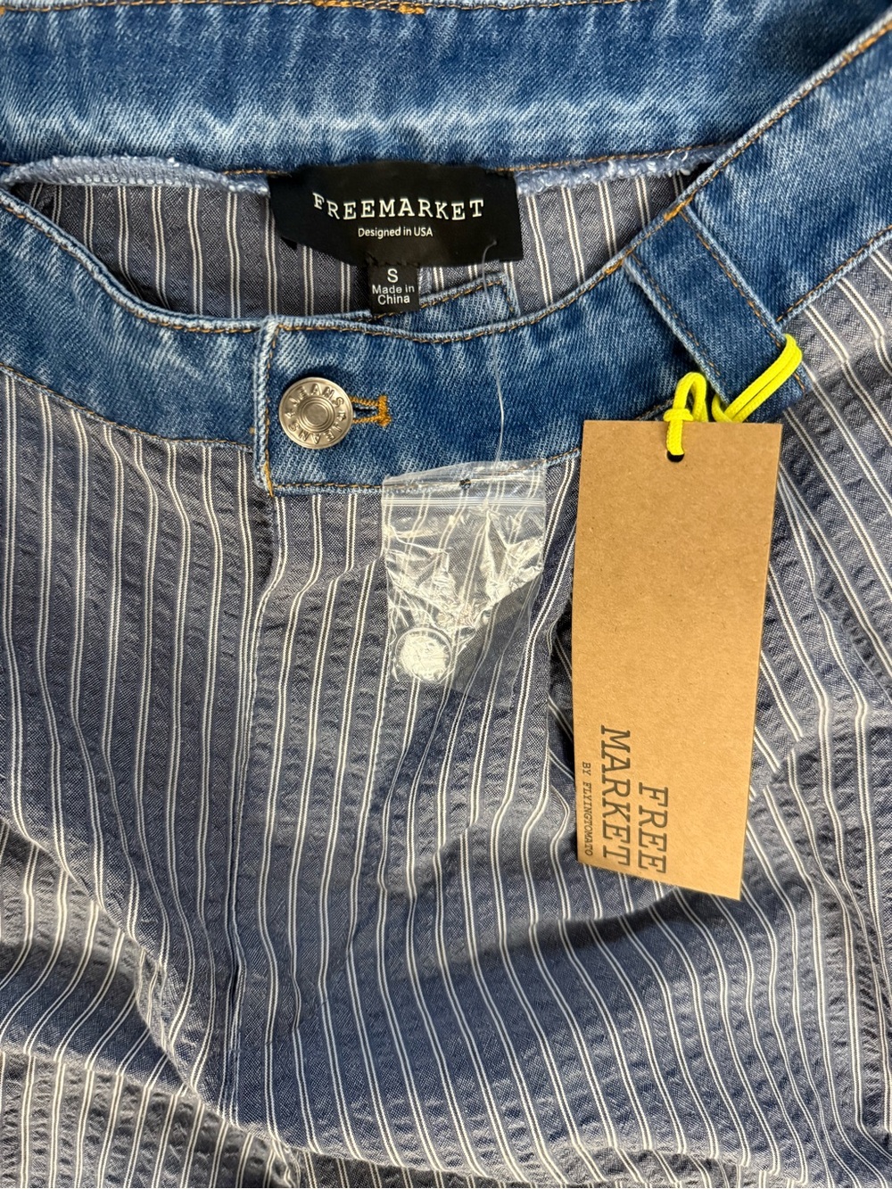 Light Índigo Denim Waistband Pants - Picture 5 of 7